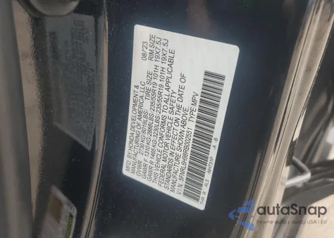 2024 Honda Odyssey Elite из США, поврежденный, VIN 5FNRL6H98RB002551